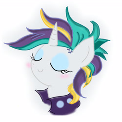 Size: 4096x4096 | Tagged: safe, artist:tiga mega, derpibooru import, rarity, pony, unicorn, alternate hairstyle, bust, clothes, eyes closed, female, mare, punk, raripunk, simple background, smiling, solo, white background