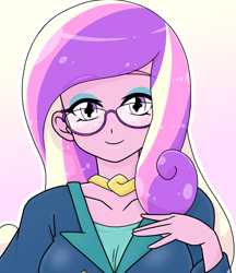 Size: 640x740 | Tagged: safe, artist:batipin, derpibooru import, dean cadance, princess cadance, equestria girls, glasses, looking at you