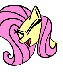 Size: 274x312 | Tagged: source needed, useless source url, safe, artist:anonymous, ponerpics import, fluttershy, pegasus, pony, aggie.io, eyes closed, female, mare, open mouth, simple background, solo