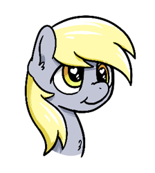 Size: 313x350 | Tagged: safe, artist:anonymous, ponerpics import, derpy hooves, pegasus, pony, aggie.io, cute, female, heart eyes, mare, simple background, smiling, solo, white background, wingding eyes