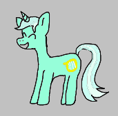 Size: 171x169 | Tagged: safe, artist:anonymous, ponerpics import, lyra heartstrings, pony, unicorn, aggie.io, eyes closed, female, horn, lowres, mare, open mouth, simple background, smiling, solo