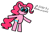 Size: 661x430 | Tagged: safe, artist:anonymous, ponerpics import, pinkie pie, earth pony, pony, /pnk/, aggie.io, asserting dominance, bipedal, female, mare, open arms, pink coat, pink mane, pink tail, simple background, solo, t pose, text, white background