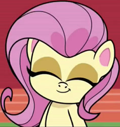 Size: 1920x2024 | Tagged: safe, derpibooru import, screencap, fluttershy, pegasus, pony, my little pony: pony life, the great divide, cropped, cute, eyes closed, female, mare, shyabetes, smiling, solo