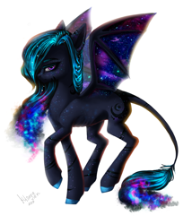 Size: 1207x1407 | Tagged: safe, artist:bastet-catmew, derpibooru import, oc, oc:brianna, bat pony, pony, female, mare, simple background, solo, white background