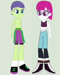 Size: 379x466 | Tagged: safe, artist:matthewjabeznazarioa, derpibooru import, cucumber seed, little red, equestria girls, crossover, equestria girls-ified, exeron fighters, martial arts kids, martial arts kids outfits