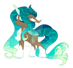 Size: 1024x958 | Tagged: safe, artist:crystal-tranquility, derpibooru import, oc, oc:fair lagoon, original species, pond pony, eyes closed, female, simple background, solo, transparent background