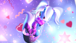 Size: 1280x720 | Tagged: safe, artist:nikosourcepone, derpibooru import, trixie, pony, unicorn, 3d, alternate hairstyle, babysitter trixie, clothes, cute, diatrixes, female, gameloft, gameloft interpretation, hoodie, mare, pigtails, socks, solo, source filmmaker, striped socks