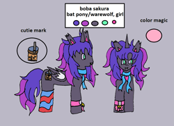 Size: 1185x864 | Tagged: safe, derpibooru import, oc, bat pony, werewolf, ask-ponys-gamer-club, profile, tumblr