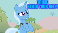 Size: 1280x721 | Tagged: safe, derpibooru import, edit, edited screencap, screencap, trixie, pony, unicorn, magic duel, alicorn amulet, bipedal, bronybait, evil trixie, female, mare, solo, text