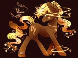 Size: 2700x2000 | Tagged: safe, artist:kot-of-eden, artist:saphirecat11, derpibooru import, oc, oc only, oc:virgeo, earth pony, pony, earth pony oc, female, solo, virgo, zodiac