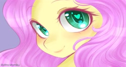 Size: 4096x2160 | Tagged: safe, artist:tomi_ouo, derpibooru import, fluttershy, pony, bust, close-up, colored pupils, cute, female, heart eyes, high res, mare, portrait, shyabetes, solo, wingding eyes
