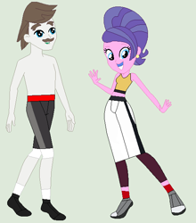 Size: 538x611 | Tagged: safe, artist:matthewjabeznazarioa, derpibooru import, cookie crumbles, hondo flanks, equestria girls, crossover, equestria girls-ified, exeron fighters, martial arts kids, martial arts kids outfits