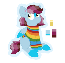 Size: 1173x1134 | Tagged: safe, artist:queenderpyturtle, derpibooru import, oc, pegasus, pony, clothes, colored wings, female, mare, simple background, solo, sweater, transparent background, two toned wings, wings