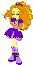 Size: 491x970 | Tagged: safe, artist:jakeneutron, derpibooru import, adagio dazzle, equestria girls, rainbow rocks, boots, eyes closed, female, gem, hand on hip, high heel boots, shoes, simple background, siren gem, solo, transparent background, welcome to the show