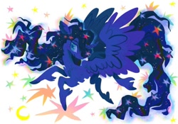 Size: 640x447 | Tagged: safe, artist:astroeden, derpibooru import, princess luna, alicorn, pony, solo