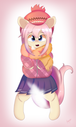 Size: 2400x4000 | Tagged: safe, artist:superiorinfamea, derpibooru import, oc, oc only, earth pony, semi-anthro, clothes, earth pony oc, gradient background, hat, skirt, solo