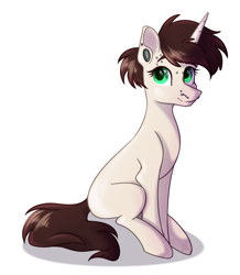 Size: 1098x1260 | Tagged: safe, artist:lambydwight, derpibooru import, oc, oc only, pony, unicorn, piercing, simple background, solo, white background