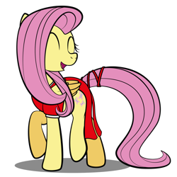 Size: 1280x1281 | Tagged: safe, artist:veeayydee, derpibooru import, fluttershy, pegasus, pony, clothes, dress, simple background, smiling, solo, transparent background