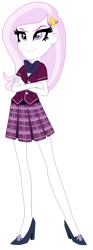 Size: 545x1466 | Tagged: safe, artist:lobo299, derpibooru import, fleur-de-lis, equestria girls, friendship games, clothes, costume, crystal prep academy uniform, evil grin, grin, school uniform, shadowbolts, simple background, smiling, solo, transparent background, uniform, vector