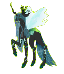 Size: 3900x4500 | Tagged: safe, artist:sashakruchkinatv, derpibooru import, queen chrysalis, changeling, raised hoof, raised leg, simple background, solo, transparent background