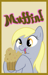 Size: 900x1400 | Tagged: safe, artist:zigrock, derpibooru import, derpy hooves, pegasus, pony, cute, derp, derpabetes, eating, female, food, hoof hold, mare, muffin, solo