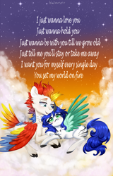 Size: 2615x4092 | Tagged: safe, alternate version, artist:kaikururu, derpibooru import, oc, oc only, pegasus, pony, cloud, female, male, mare, oc x oc, on a cloud, pegasus oc, shipping, snuggling, stallion, stars, straight, twilight (astronomy), unshorn fetlocks