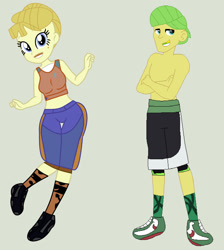 Size: 1280x1427 | Tagged: safe, artist:matthewjabeznazarioa, derpibooru import, aunt orange, mosely orange, uncle orange, equestria girls, 1000 hours in ms paint, crossover, equestria girls-ified, exeron fighters, martial arts kids, martial arts kids outfits