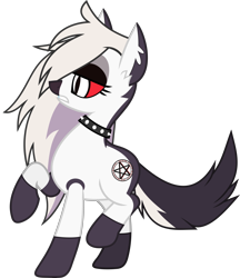 Size: 3878x4485 | Tagged: safe, artist:frownfactory, derpibooru import, earth pony, pony, female, helluva boss, loona (helluva boss), mare, ponified, simple background, solo, std, syphilis, transparent background, vector