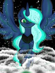 Size: 1536x2048 | Tagged: safe, artist:wifflethecatboi, derpibooru import, princess luna, alicorn, pony, solo, spread wings, wings