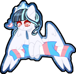 Size: 753x737 | Tagged: safe, artist:stormcloud-yt, derpibooru import, oc, oc only, pegasus, pony, base used, bust, heart, pegasus oc, pride, pride flag, simple background, smiling, solo, transgender pride flag, transparent background