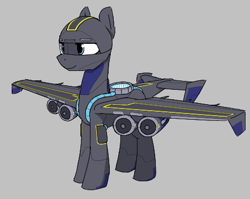 Size: 451x359 | Tagged: safe, artist:alexi148, derpibooru import, original species, plane pony, pony, aggie.io, harbinger gunship, plane, ponified, red alert 3, solo