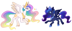 Size: 1280x569 | Tagged: safe, artist:computerstickman, derpibooru import, princess celestia, princess luna, pony, simple background, transparent background