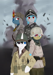 Size: 2480x3508 | Tagged: safe, artist:cunben_mapleleaf, derpibooru import, pony, semi-anthro, clothes, helmet, military, uniform