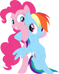 Size: 2789x3522 | Tagged: safe, artist:porygon2z, derpibooru import, pinkie pie, rainbow dash, earth pony, pegasus, pony, belly, bipedal, simple background, sports, transparent background, wrestling