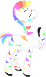 Size: 1904x3148 | Tagged: safe, artist:catnipfairy, derpibooru import, oc, zebra, eyes closed, fruit stripe, simple background, solo, transparent background, zebra oc