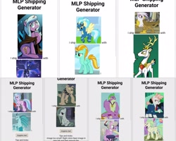 Size: 4096x3276 | Tagged: safe, artist:gojira1604shinomura, derpibooru import, gilda, lightning dust, marble pie, princess luna, silverstream, sonata dusk, spike, crystal pony, deer, diamond dog, griffon, hippogriff, siren, older, older spike, shipping, wonderbolts