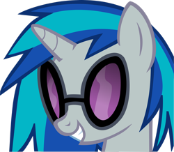 Size: 2624x2285 | Tagged: safe, artist:triox404, derpibooru import, dj pon-3, vinyl scratch, pony, unicorn, bust, female, high res, mare, simple background, smiling, solo, transparent background, vector