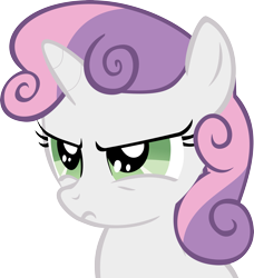 Size: 3999x4391 | Tagged: safe, artist:triox404, derpibooru import, sweetie belle, pony, unicorn, sisterhooves social, angry, cute, diasweetes, female, filly, foal, madorable, simple background, solo, sweetie belle is not amused, transparent background, unamused, vector