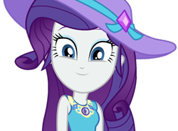 Size: 972x720 | Tagged: safe, derpibooru import, edit, edited screencap, screencap, rarity, better together, camping must-haves, equestria girls, background removed, cute, female, geode of shielding, hat, looking at you, magical geodes, not a vector, raribetes, simple background, solo, transparent background