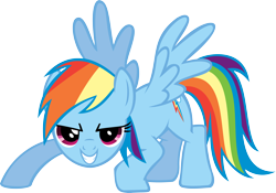 Size: 4000x2807 | Tagged: safe, artist:triox404, derpibooru import, rainbow dash, pegasus, pony, may the best pet win, season 2, female, mare, simple background, solo, transparent background, vector