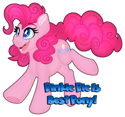 Size: 1280x1205 | Tagged: safe, artist:missbramblemele, derpibooru import, pinkie pie, pony, best pony, simple background, solo, transparent background