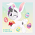 Size: 5000x5000 | Tagged: safe, artist:jhayarr23, derpibooru import, oc, oc only, oc:haze rad, pony, unicorn, absurd resolution, animal costume, bow, bunny costume, bunny ears, clothes, commission, commissioner:biohazard, costume, cute, ears, easter, easter egg, floppy ears, fluffy tail, holiday, horn, looking at you, male, ocbetes, one eye closed, purple eyes, ribbon, simple background, smiling, smiling at you, solo, stallion, tail, text, unicorn oc, wink, winking at you, ych result