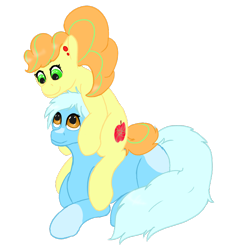 Size: 2000x2200 | Tagged: safe, artist:aelflonra, derpibooru import, oc, oc only, oc:apple needle, oc:rin (wildbatpony), simple background, transparent background