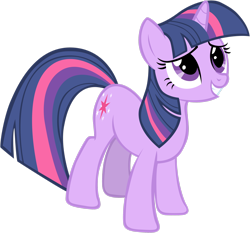 Size: 2538x2363 | Tagged: safe, artist:lilcinnamon, derpibooru import, twilight sparkle, unicorn twilight, pony, unicorn, season 1, stare master, female, full body, high res, looking up, mare, simple background, solo, transparent background, vector