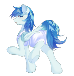 Size: 3105x3200 | Tagged: safe, artist:alus, derpibooru import, oc, oc only, oc:dr.lancet dois, pegasus, pony, butt, clothes, lab coat, male, plot, rear view, simple background, stallion, transparent background