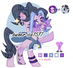 Size: 1280x1192 | Tagged: safe, artist:hoochuu, artist:lazuli0209, derpibooru import, aria blaze, jet set, oc, earth pony, pony, equestria girls, abstract background, base used, clothes, earth pony oc, fusion, raised hoof, raised leg, reference sheet, screencap reference, simple background, tattoo, white background