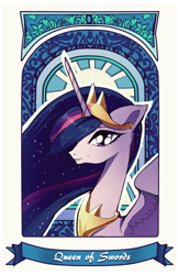 Size: 777x1200 | Tagged: safe, artist:skyeypony, derpibooru import, twilight sparkle, twilight sparkle (alicorn), alicorn, card, ethereal mane, older, older twilight