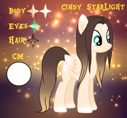 Size: 1280x1191 | Tagged: safe, artist:cindydreamlight, derpibooru import, oc, oc:cindy, pegasus, pony, female, mare, reference sheet, solo