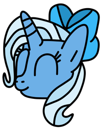 Size: 800x1000 | Tagged: safe, artist:jadeharmony, derpibooru import, trixie, pony, unicorn, bow, bust, cute, diatrixes, eyes closed, female, hair bow, mare, simple background, solo, transparent background