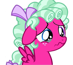 Size: 4000x3580 | Tagged: safe, derpibooru import, edit, cozy glow, oc, pegasus, pony, marks for effort, :s, bow, bust, cozy glow is best facemaker, cozy glow's bow, cozybetes, crying, curly hair, curly mane, cute, ears, female, filly, floppy ears, foal, freckles, hair bow, heterochromia, recolor, sad, sadorable, simple background, solo, spread wings, transparent background, vector, vector edit, wavy mouth, wings